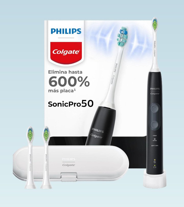 El Philips | Colgate Sonic PRO 50 (PC0835) registró la mayor autonomía, con 123 cepilladas por carga.